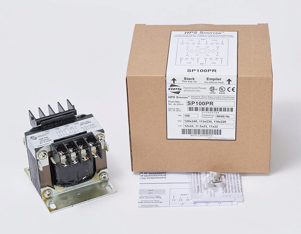 Hammond Power Solutions SP100PR Transformer | 120x240V Primary 12x24V Secondary 50/60Hz Seismic Compliant