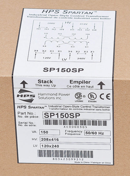 Hammond Power Solutions SP150SP Transformer | Single-Phase 208x416V Seismic Compliant