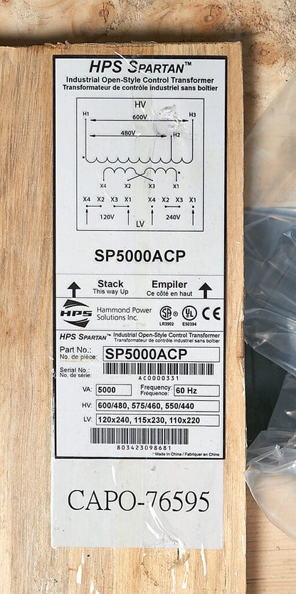 Hammond Power Solutions SP5000ACP Transformer | 5.9 EKVA Seismic Rated