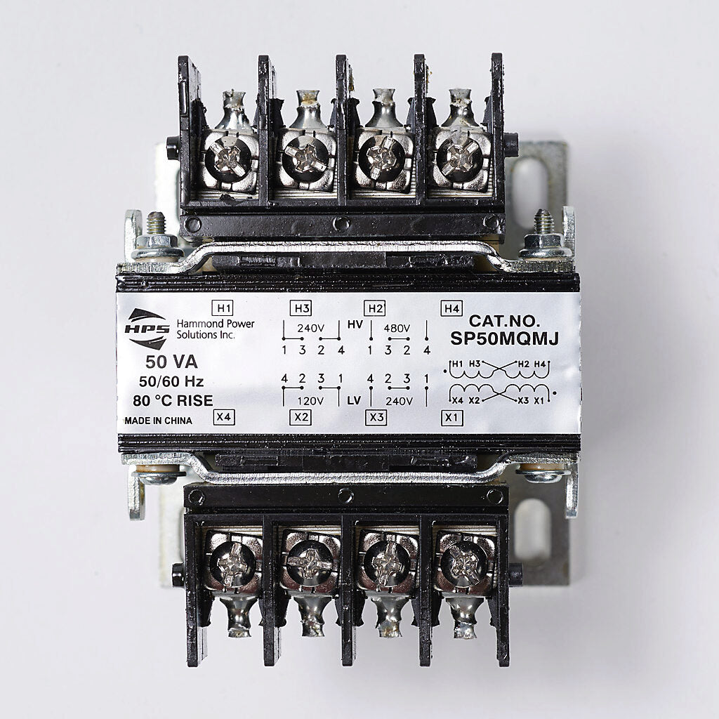 Hammond Power Solutions SP50MQMJ Transformer | 240x480V Input 120x240V Output Seismic Compliant