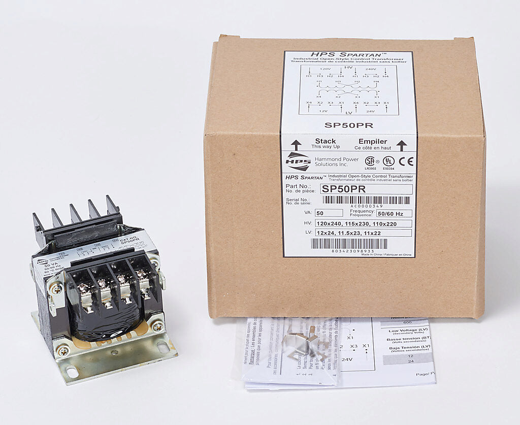 Hammond Power Solutions SP50PR Transformer | 120x240V Primary 12x24V Secondary Seismic Compliant