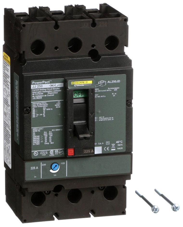 JJL36225 - Square D/ Schneider Electric Feed-Thru 225 Amp 3 Pole Circuit Breaker - Essential Electric Supply