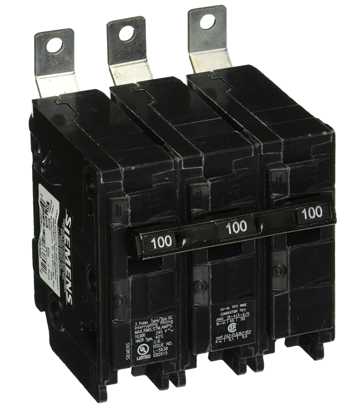 Siemens B3100 Molded Case Circuit Breaker | 240V 100A 3P 10kA@240V Bolt-on BL Series