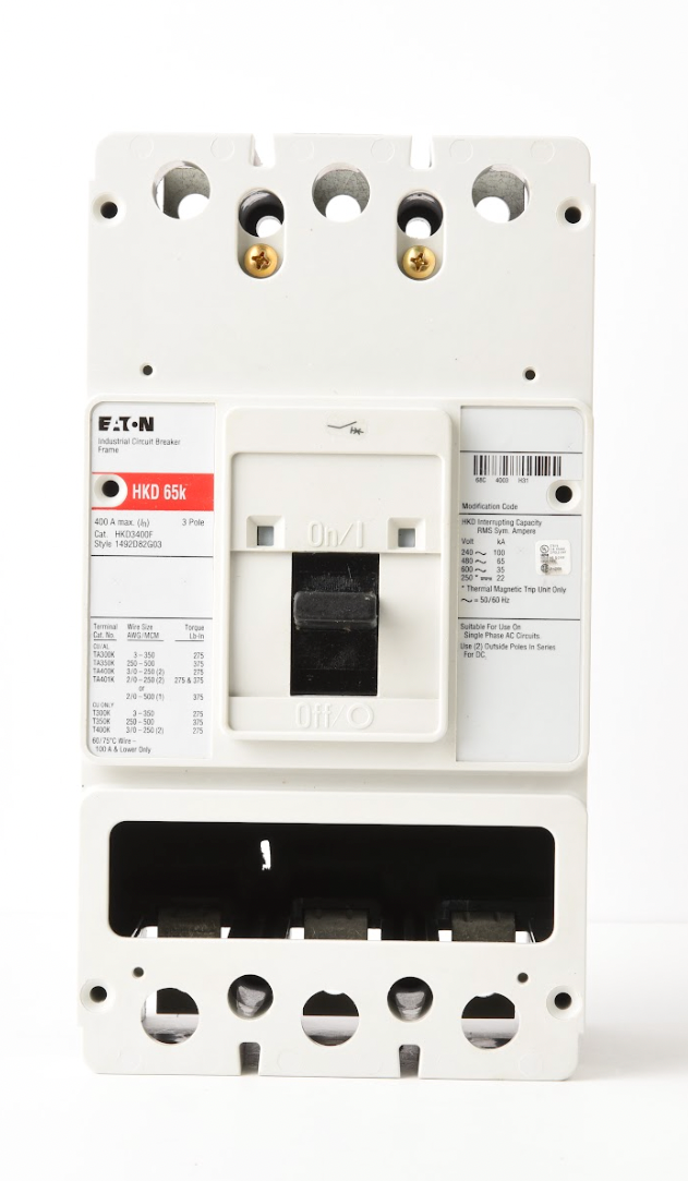 Cutler Hammer HKD3400F Circuit Breaker | 600V 400A 3P 65kA@480V Bolt-On Series C