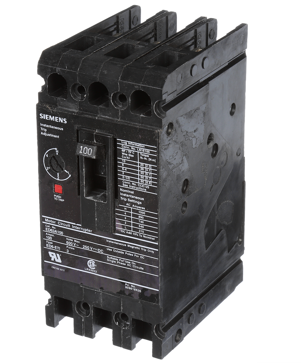ED63B110 - SIemens Bolt-On 110 Amp 3 Pole Circuit Breaker - Essential Electric Supply