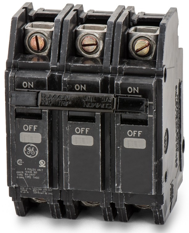 THQC32100WL - General Electric Feed-Thru 240V 100A 3 pole circuit breaker 10kA@240V - Essential Electric Supply