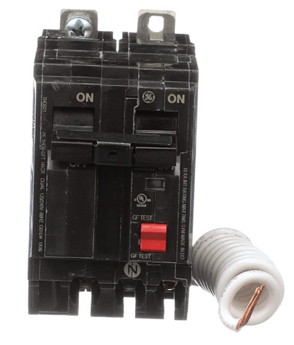 THHQB2120GFT - General Electric Plug-In 240V 20A 2 pole circuit breaker 22kA@240V - Essential Electric Supply