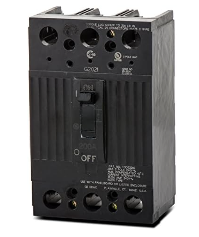 TQD32175 - General Electric Bolt-On 240V 175A 3 pole circuit breaker 10kA@240V - Essential Electric Supply