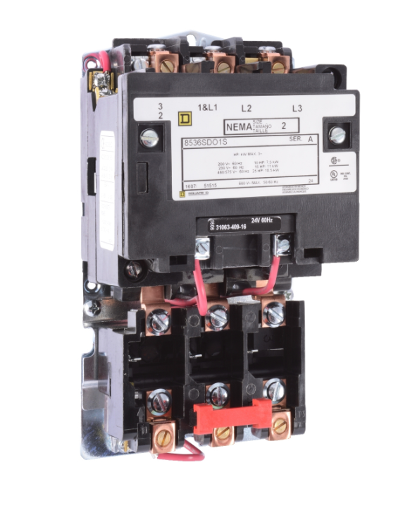 8536SDO1V08 Square D Class 8536 Motor Starter 3 pole 3 phase 600V 45A - Essential Electric Supply