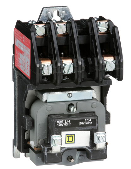 8903LO30V02 Square D Class 8903 Contactor 3 pole 3 phase 600V 30A 110V coil - Essential Electric Supply