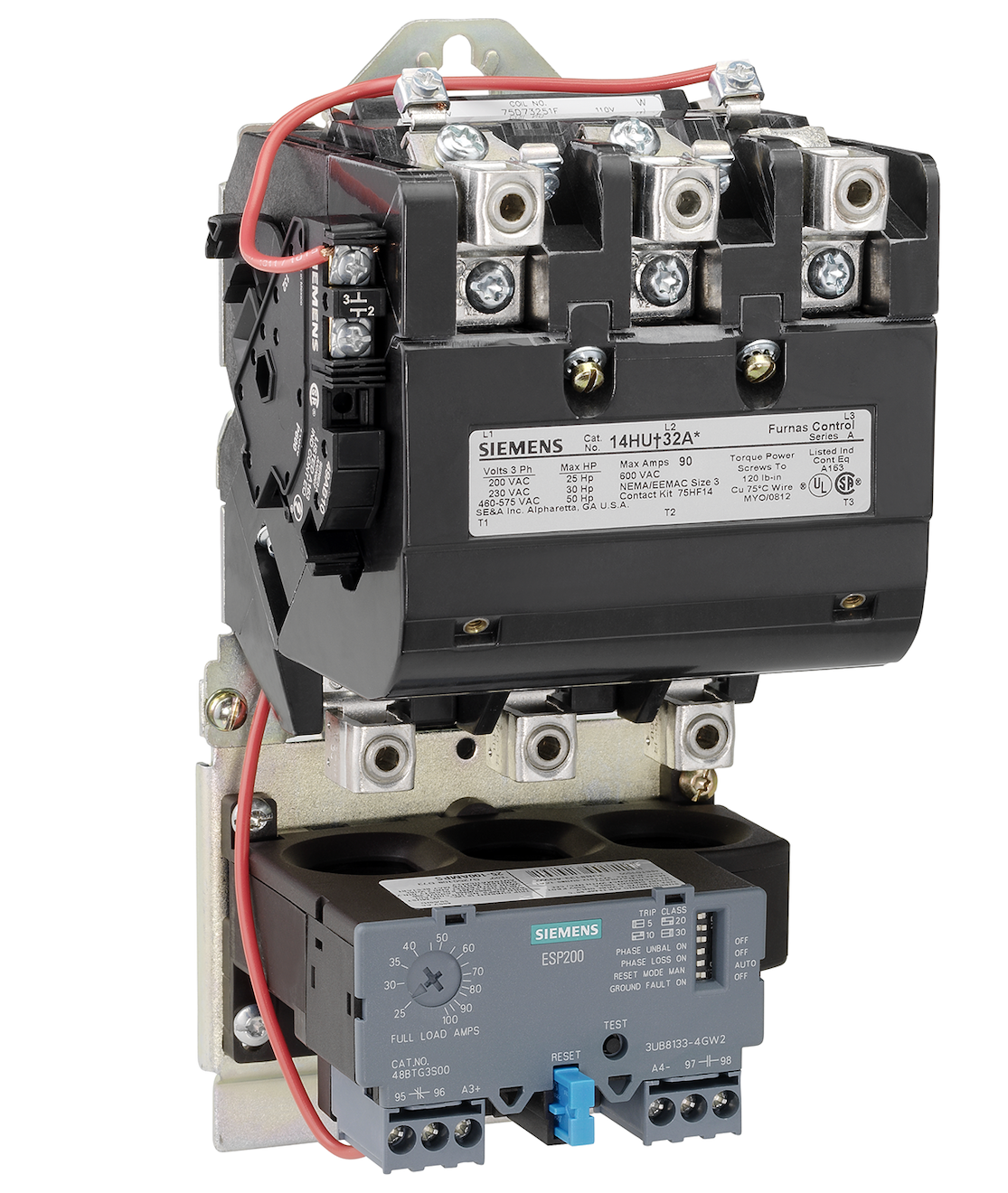 Siemens 14JUH32AF Motor Starter | 3 pole 3 phase 600V 200A Class 14