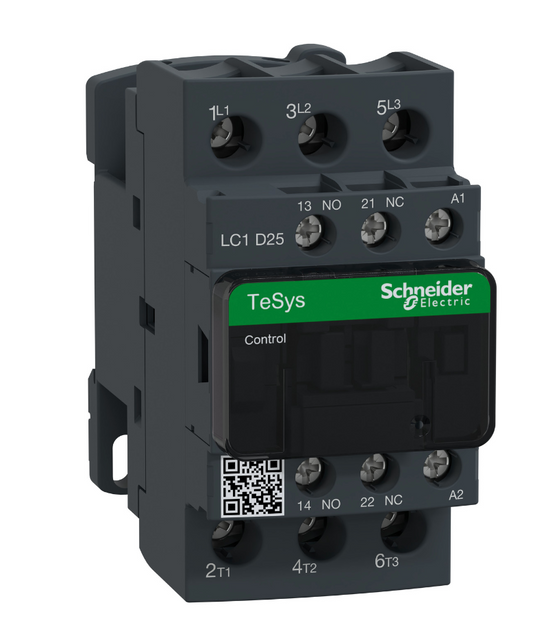 Schneider Electric LC1D25-BD Contactor | 3P 3PH 600V 40A 24V TeSys D