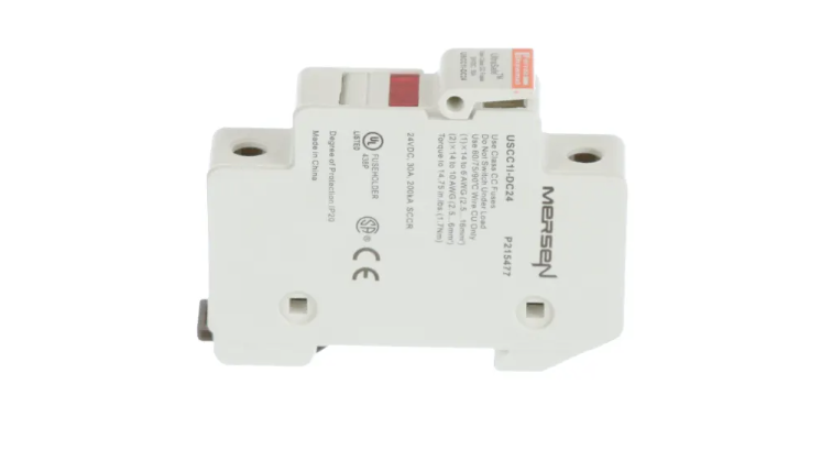 Mersen USCC1I-DC24 Fuse Block | 1-Pole 30A 24VDC LED Indicator Ultrasafe