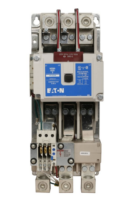 Cutler Hammer AN16SN0BB Motor Starter 3 pole 3 phase 600V 270A 220V coil Freedom Series