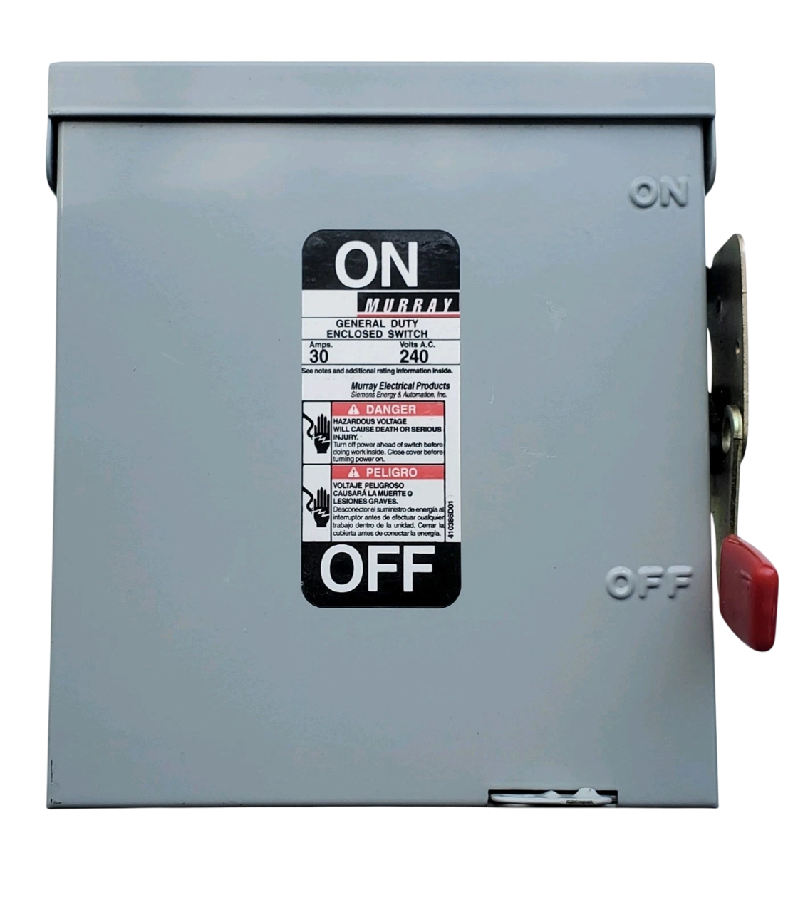 Siemens GUN321 Disconnect Switch | 240V 30A 3P Non-Fusible G Series