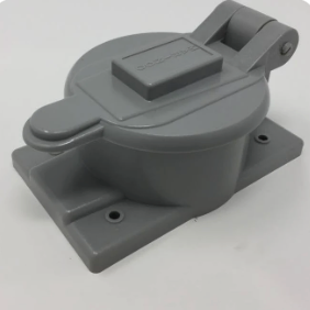 Eaton 7788GY Receptacle Cover | Self-closing Gray Surface mount Single-gang Vertica