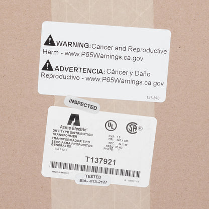 Acme Electric T137921 Transformer