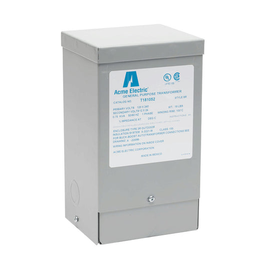 ACME T181052 Transformer | 750VA 120x240V 1P Outdoor NEMA 3R
