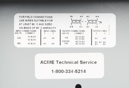 Acme Electric T253012S Transformer