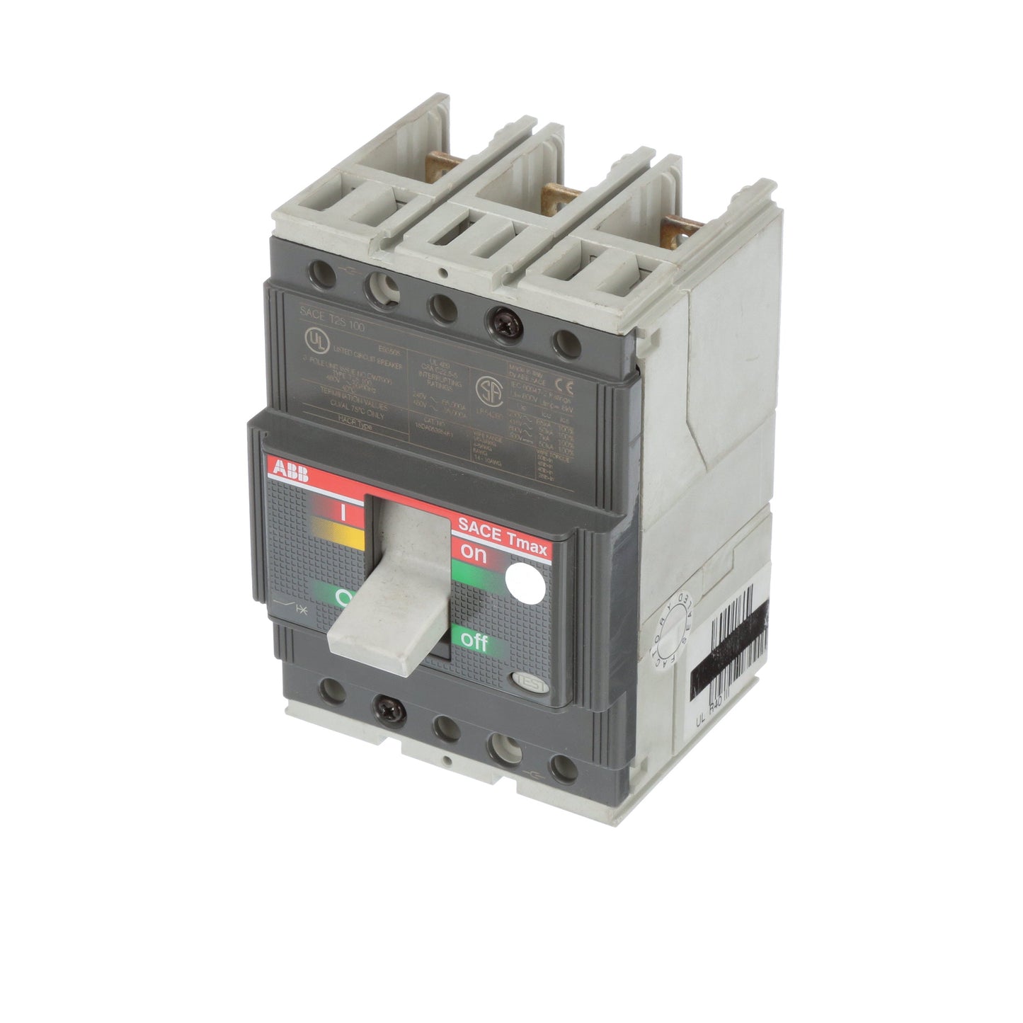 ABB T2S040TW Circuit Breaker | 480V 40A 3P 35kA@480V Bolt-On SACE Tmax T2S
