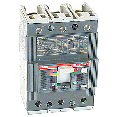 ABB T3S125TW Circuit Breaker | 600V 125A 3P 35kA@480V Bolt-On SACE Tmax