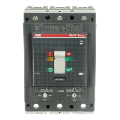 ABB T5N400TW Circuit Breaker | 600V 400A 3P 25kA@480V Bolt-On SACE Tmax