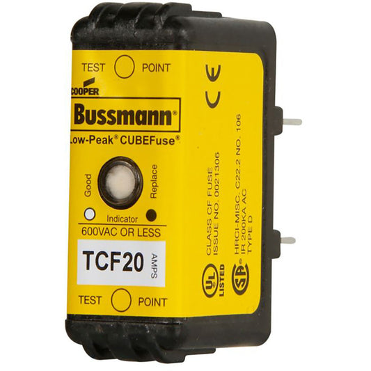 Bussmann TCF20 Fuse | 600V 20A 300kA@600V CUBEFuse