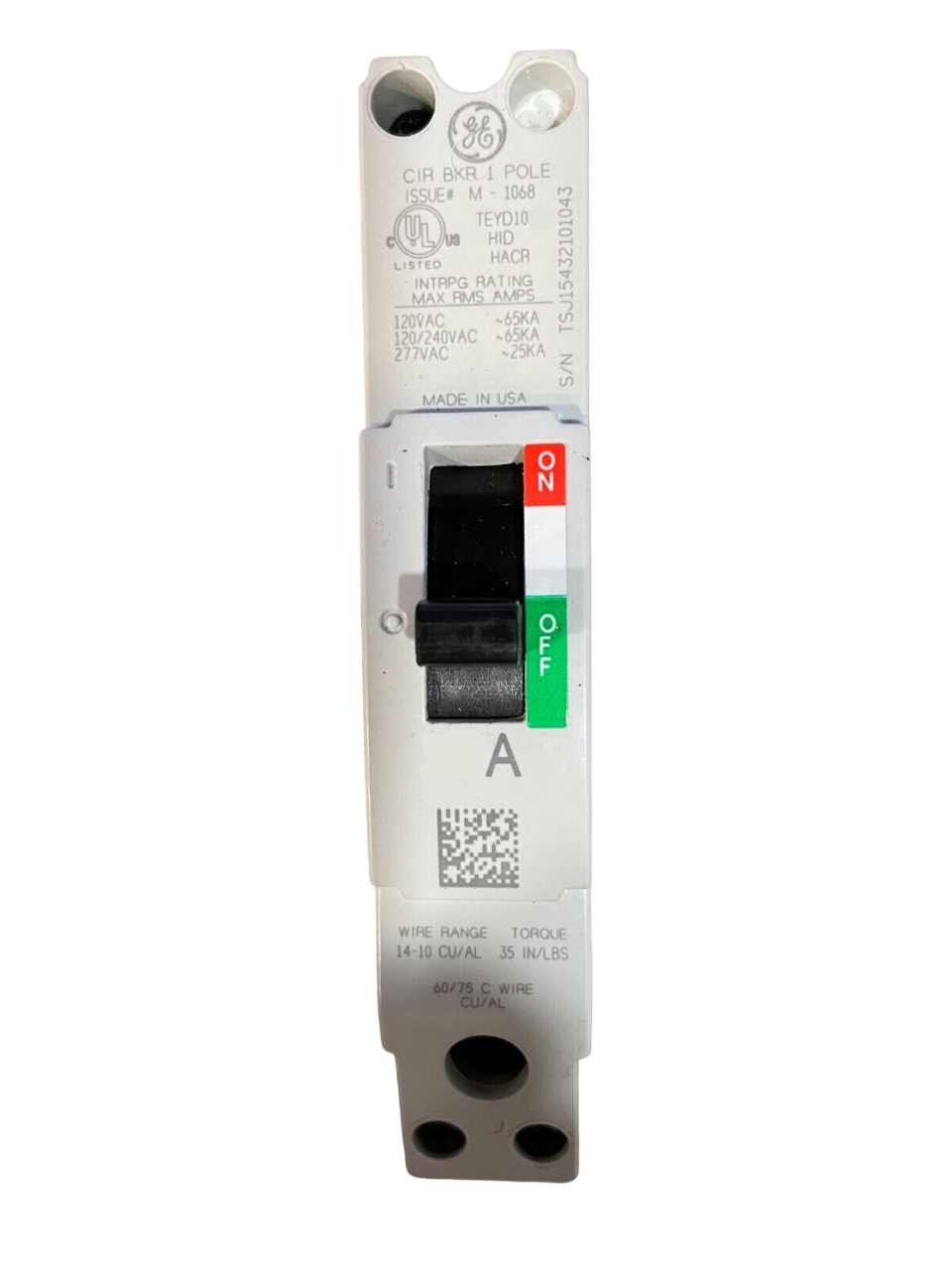 TEYD1040B - General Electric Bolt-On 40 Amp 1 Pole Circuit Breaker - Essential Electric Supply