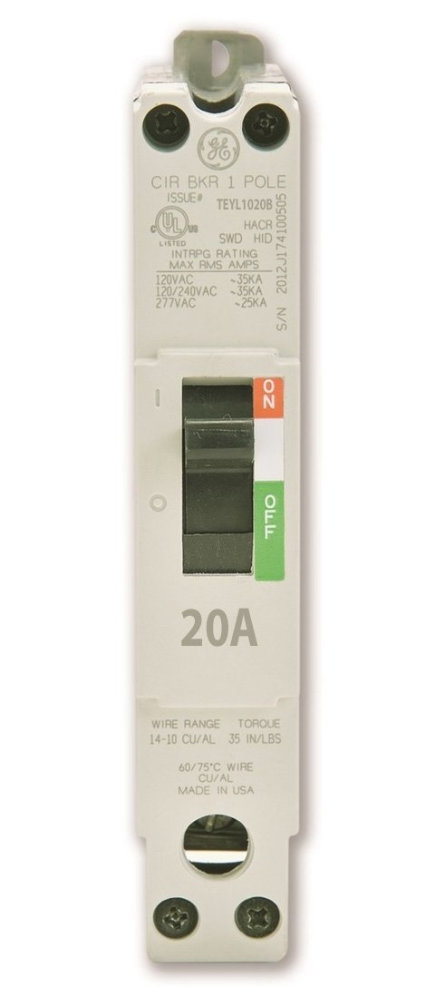General Electric TEYL1020B Circuit Breaker | 480V 20A 1P 65kA@480V Bolt-on Panelboard TEYL Series