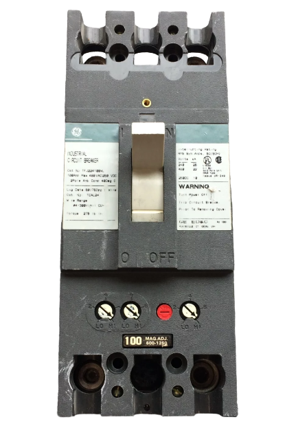 General Electric TFJ224100WL Circuit Breaker | 480V 100A 2P 22kA@480V Feed-Thru F225 Line