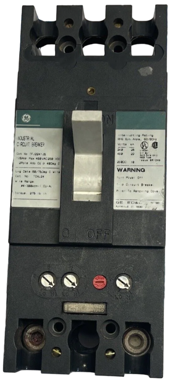 General Electric TFJ224125 Circuit Breaker | F225 Line TFJ 480V 125A