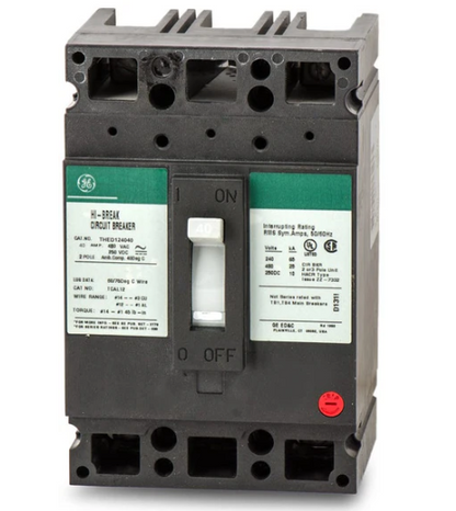 General Electric THED124040 Circuit Breaker | 480V 40A 2P 25kA@480V Bolt-On E150 Line