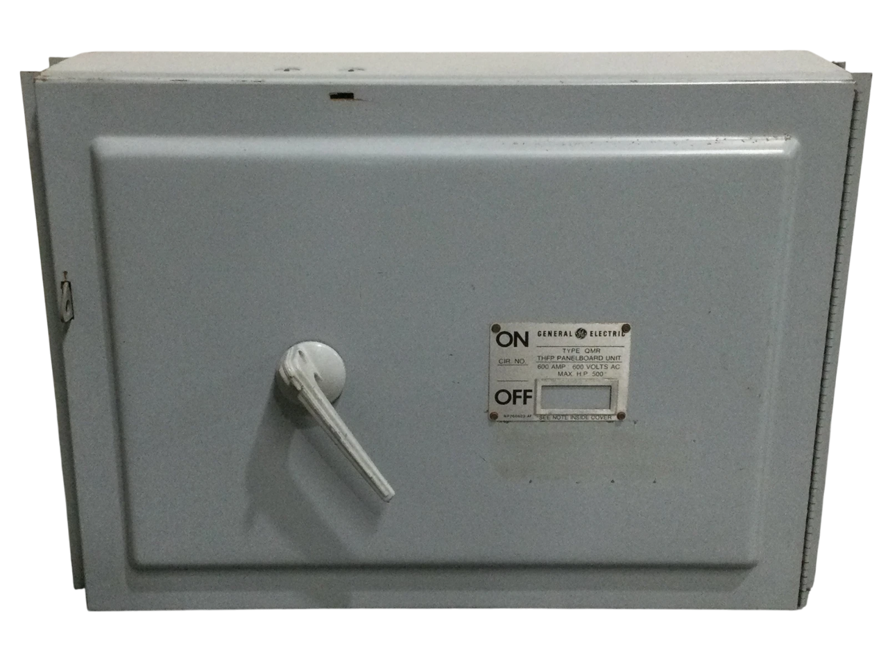 General Electric THFP366 Panel Mount Switch | 600V 600A 3P 3Pole Type THFP
