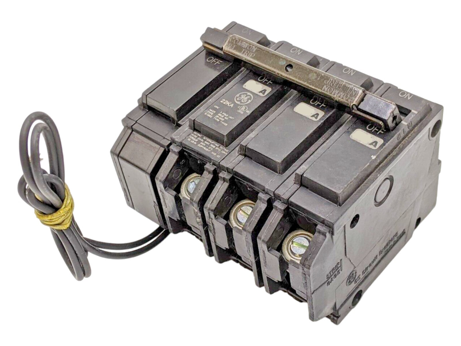 THHQB32020ST1 - General Electric Bolt-On 208V 20A 3 pole circuit breaker 22kA@208V - Essential Electric Supply