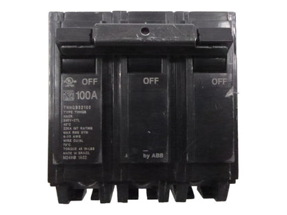 THHQB32100 - General Electric Bolt-On 208V 100A 3 pole circuit breaker 22kA@208V - Essential Electric Supply