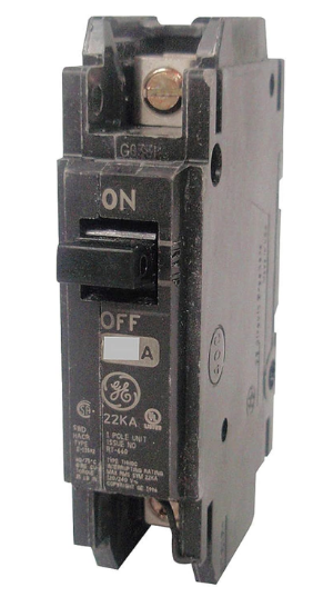 General Electric THHQC1115WL Circuit Breaker | 240V 15A 1P 22kA@240V Feed-Thru Q-Line