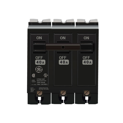 General Electric THHQL32040 Circuit Breaker | 240V 40A 3P 22kA@240V Plug-In Q-Line