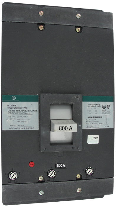 General Electric THKMA836800WL Circuit Breaker | 600V 800A 3P 35kA@480V Feed-Thru K1200 Line