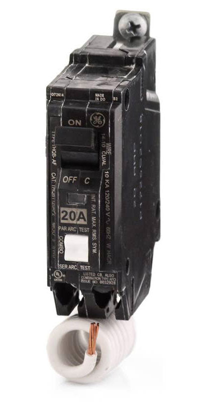 General Electric THQB1120AF2 Circuit Breaker | 240V 20A 1P 10kA@240V Bolt-On Q-Line