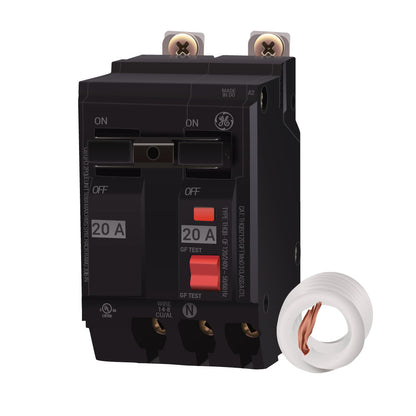 General Electric THQB2120GFT Circuit Breaker | 240V 20A 2P 10kA@240V Bolt-On Q-Line