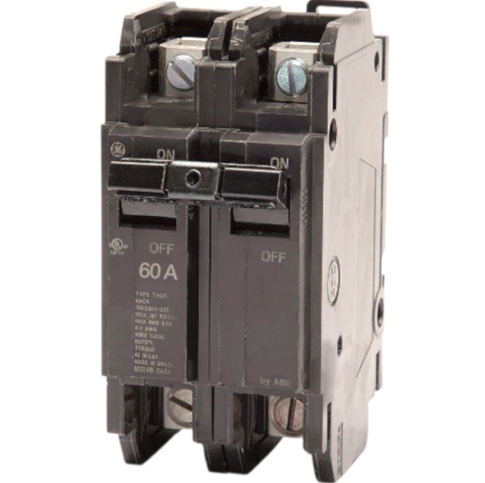 ABB/ General Electric THQC2160CC Circuit Breaker | 240V 60A 2P 10kA@240V Feed-Thru Q-Line
