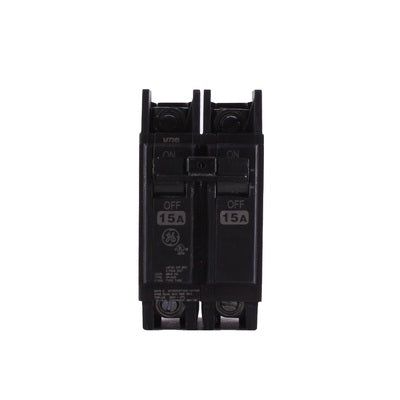 General Electric THQC22015WL Circuit Breaker | 240V 15A 2P 10kA@240V Feed-Thru Q-Line