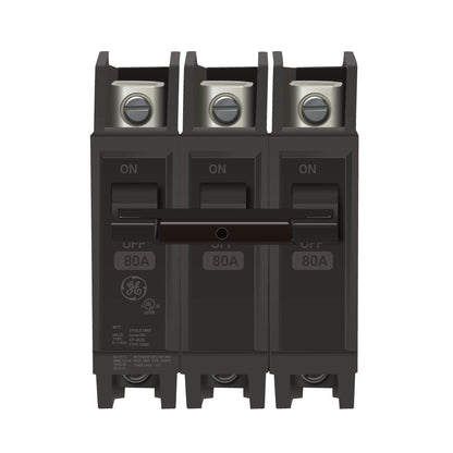 General Electric THQC32080WL Molded Case Circuit Breaker | 240V 80A 3P 10kA@240V Feed-Thru Q-Line