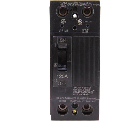 General Electric THQD22125WL Circuit Breaker | 240V 125A 2P 22kA@240V Feed-Thru Q-Line