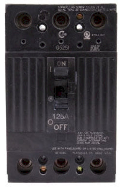 THQD32125WL - General Electric Feed-Thru 125 Amp 3 Pole Circuit Breaker - Essential Electric Supply