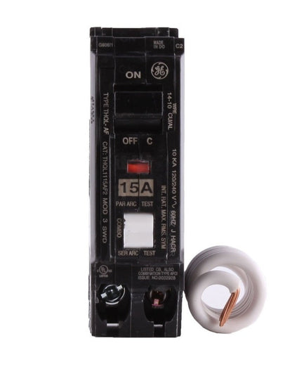 General Electric THQL1115AF2 Circuit Breaker | 240V 15A 1P 10kA@240V Q-Line