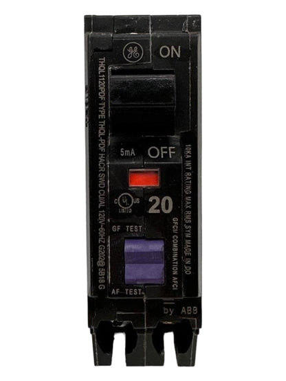 THQL1120DFS - General Electric Plug-In 120V 20A 1 pole circuit breaker 10kA@120V - Essential Electric Supply