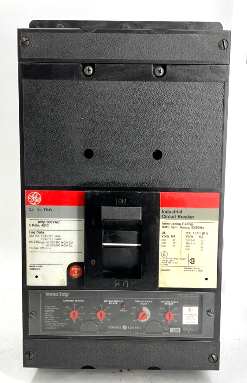TK4VF46 General Electric Molded Case Circuit Breaker MicroVersaTrip 1200A 600V - Essential Electric Supply
