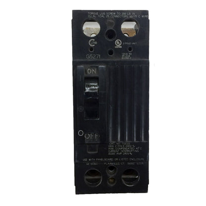 General Electric TQD22100WL Circuit Breaker | 240V 100A 2P 10kA@240V Feed-Thru Q-Line
