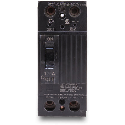 General Electric TQD22125WL Circuit Breaker | 240V 125A 2P 10kA@240V Feed-Thru Q-Line